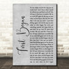 PJ Morton First Began Grey Rustic Script Decorative Wall Art Gift Song Lyric Print