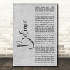 Josh Groban Believe Grey Rustic Script Decorative Wall Art Gift Song Lyric Print