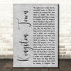 UB40 Kingston Town Grey Rustic Script Decorative Wall Art Gift Song Lyric Print