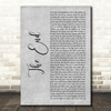 The Doors The End Grey Rustic Script Decorative Wall Art Gift Song Lyric Print