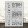 Tina Turner What's Love Got To Do With It Grey Rustic Script Song Lyric Print