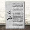 Embrace Wonder Grey Rustic Script Decorative Wall Art Gift Song Lyric Print