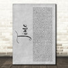 NF Time Grey Rustic Script Decorative Wall Art Gift Song Lyric Print