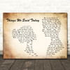 The Beatles Things We Said Today Man Lady Couple Decorative Wall Art Gift Song Lyric Print