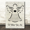 Josh Groban To Where You Are Music Script Angel Decorative Wall Art Gift Song Lyric Print