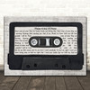 Otis Redding These Arms Of Mine Music Script Cassette Tape Decorative Gift Song Lyric Print