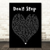 Don't Stop Fleetwood Mac Black Heart Quote Song Lyric Print