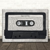 Slade Coz I Luv You Music Script Cassette Tape Decorative Gift Song Lyric Print