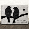 Rascal Flatts Bless The Broken Road Lovebirds Music Script Decorative Gift Song Lyric Print