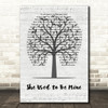 Sara Bareilles She Used to Be Mine Music Script Tree Decorative Wall Art Gift Song Lyric Print