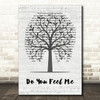 Anthony Hamilton Do You Feel Me Music Script Tree Decorative Wall Art Gift Song Lyric Print