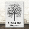 Metallica Nothing Else Matters Music Script Tree Decorative Wall Art Gift Song Lyric Print