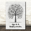 Ronan Keating Life Is A Rollercoaster Music Script Tree Decorative Gift Song Lyric Print