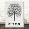 Curtis Mayfield Move On Up Music Script Tree Decorative Wall Art Gift Song Lyric Print