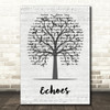 Pink Floyd Echoes Music Script Tree Decorative Wall Art Gift Song Lyric Print