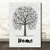 Depeche Mode Home Music Script Tree Decorative Wall Art Gift Song Lyric Print