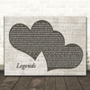 Kelsea Ballerini Legends Landscape Music Script Two Hearts Decorative Gift Song Lyric Print