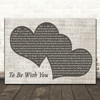 Mr. Big To Be With You Landscape Music Script Two Hearts Decorative Gift Song Lyric Print