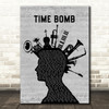 Rancid Time Bomb Musical Instrument Mohawk Decorative Wall Art Gift Song Lyric Print