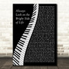 Monty Python Always Look on the Bright Side of Life Piano Decorative Gift Song Lyric Print