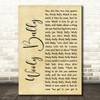 Sam The Sham And The Pharaohs Wooly Bully Rustic Script Decorative Wall Art Gift Song Lyric Print