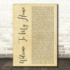 Nu Breed Featuring Jesse Howard Welcome To My House Rustic Script Wall Art Gift Song Lyric Print