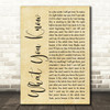 Two Door Cinema Club What You Know Rustic Script Decorative Wall Art Gift Song Lyric Print