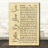 Crowded House Better Be Home Soon Rustic Script Decorative Wall Art Gift Song Lyric Print