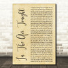 Phil Collins In The Air Tonight Rustic Script Decorative Wall Art Gift Song Lyric Print