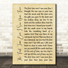 Stereophonics The First Time Ever I Saw Your Face Rustic Script Gift Song Lyric Print