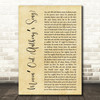 Billy Joel Movin Out (Anthonys Song) Rustic Script Decorative Gift Song Lyric Print