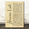 Josh Garrels Heaven's Knife Rustic Script Decorative Wall Art Gift Song Lyric Print