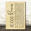 Matt Redman 10,000 Reasons Rustic Script Decorative Wall Art Gift Song Lyric Print