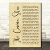 Genesis The Cinema Show Rustic Script Decorative Wall Art Gift Song Lyric Print