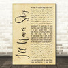 N Sync I'll Never Stop Rustic Script Decorative Wall Art Gift Song Lyric Print