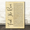 R.E.M. Find The River Rustic Script Decorative Wall Art Gift Song Lyric Print