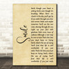 Nat King Cole Smile Rustic Script Decorative Wall Art Gift Song Lyric Print