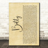 Taylor Swift Betty Rustic Script Decorative Wall Art Gift Song Lyric Print