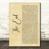 The Doors The End Rustic Script Decorative Wall Art Gift Song Lyric Print