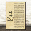 Vance Joy Riptide Rustic Script Decorative Wall Art Gift Song Lyric Print