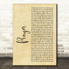 Disturbed Prayer Rustic Script Decorative Wall Art Gift Song Lyric Print