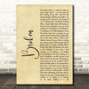 Lifehouse Broken Rustic Script Decorative Wall Art Gift Song Lyric Print