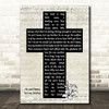 The Hollies He Ain't Heavy, He's My Brother Music Script Christian Memorial Cross Song Lyric Print