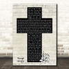 Colton Dixon Through All Of It Music Script Christian Memorial Cross Gift Song Lyric Print