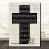 The Mission Phantom Pain Music Script Christian Memorial Cross Wall Art Song Lyric Print