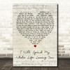 Kina Grannis Featuring Imaginary Future I Will Spend My Whole Life Loving You Script Heart Wall Art Song Lyric Print