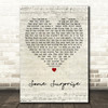 Song Lyric Printer Clips - Paul Noonan Some Surprise Script Heart Decorative Wall Art Gift Song Lyric Print