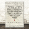 Bruce Springsteen Ill See You in My Dreams Script Heart Decorative Wall Art Gift Song Lyric Print