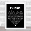 Dreams Fleetwood Mac Black Heart Quote Song Lyric Print