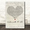 No Doubt feat. Lady Saw Underneath It All Script Heart Decorative Wall Art Gift Song Lyric Print